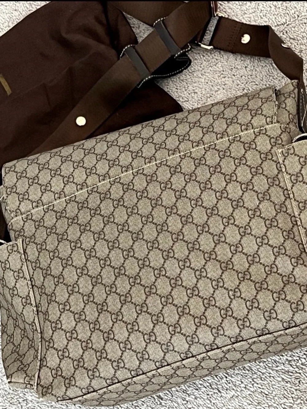 Gucci GG Supreme canvas diaper bag